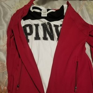 Pink shirt and jacket